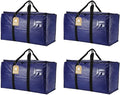 Cryster 4-Pack Extra Large Heavy-Duty Moving Bags – Storage Bags with Reinforced Handles & Durable Zippers, Sturdy Totes for Storage, Packing, and College Essentials