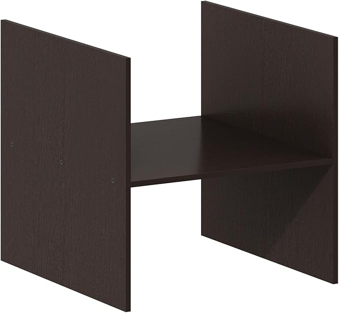 Furinno Cubicle Cube Insert, H-Shelf Cube Organizer, 2-Tier Shelf Dividers, Fits into Furinno Extra Thick Cubes, for Organizers and Storage, Black Oak (Does not fit IKEA Kallax Shelving)