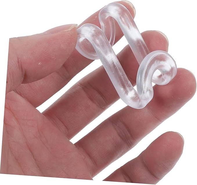 Clothes Hanger Connector Hooks S Shaped 1.57 Inch Transparent Space Saving Hanger Hooks for Closet Organization and Multi-Layer Clothes Hanging 60 Pack