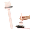 RHOS 2-in-1 Hair Brush Cleaner and Remover Tool - Comb for Removing Hair and Dust, Suitable for Home and Salon Use (1 Pack - Pink)