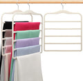 Closet Organizers and Storage,3 Pack Velvet Pants-Hangers-Space-Saving,Non Silp 5 Tier Scarf Jeans Closet Organizer,Dorm Room Essentials for College Students Girls Boys Guys,Organization and Storage