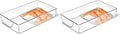 OXO Good Grips Fridge Organization Bin 8 in x 14 in - for Cheese, Meat, Fish and More (Pack of 2)