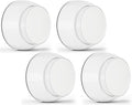 4PCS Door Stopper Wall Protector with Silicone Head, Aluminum Door Knob Wall Protector, Spring Shock Absorption Technology, 1.65" Door Stoppers for Wall, Adhesive Installation or with Screw, White