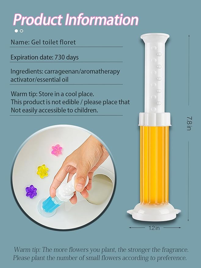 Toilet Bowl Cleaner Gel Stamp Kit, 78 Count, 6 Scents, Air Freshener (6)
