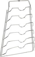 Organize It All Wall Cabinet Door Mounted Pot Lid Rack | Metal Wire | Dimensions 10.63" x 4.00" x 16.63" | Kitchen Storage | Sliver