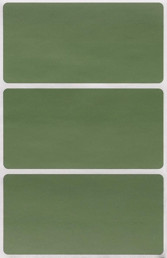 4" x 2" Blank Stickers to Write On Name Tags Color-Coding Labels for Moving, and Storage Boxes, 324 Labels (Olive) by Royal Green