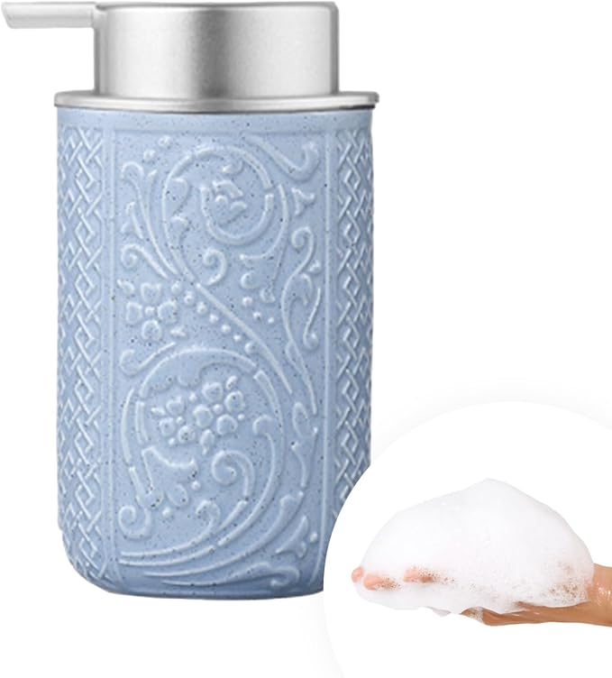 12OZ/350ML Ceramic Foaming Soap Dispenser Empty Hand Soap Dispenser Refillable Lotion Containers with Pump