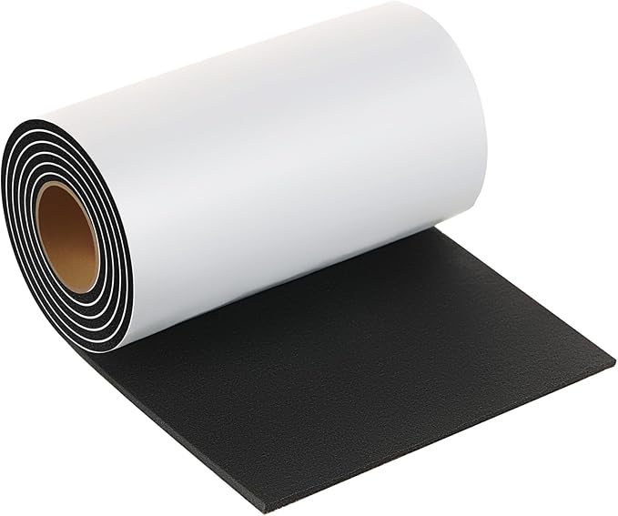 Felt Furniture Pads - Heavy Duty Cuttable Strips with Adhesive Backing, Self-Adhesive Felt Strips, Pad, Tape Roll for Chair Legs, Hard Floor and Wall Protection (Black, 40 x 5 x 0.14 Inch)