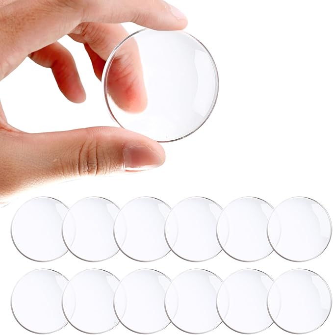 Door Stoppers for Wall, Etybetopstar 12Pack 2" Rubber Door Knob Wall Protectors, Strong Self-Adhesive Door Bumpers for Wall, Quiet & Shock-Absorbing Door Handle Stopper, Clear