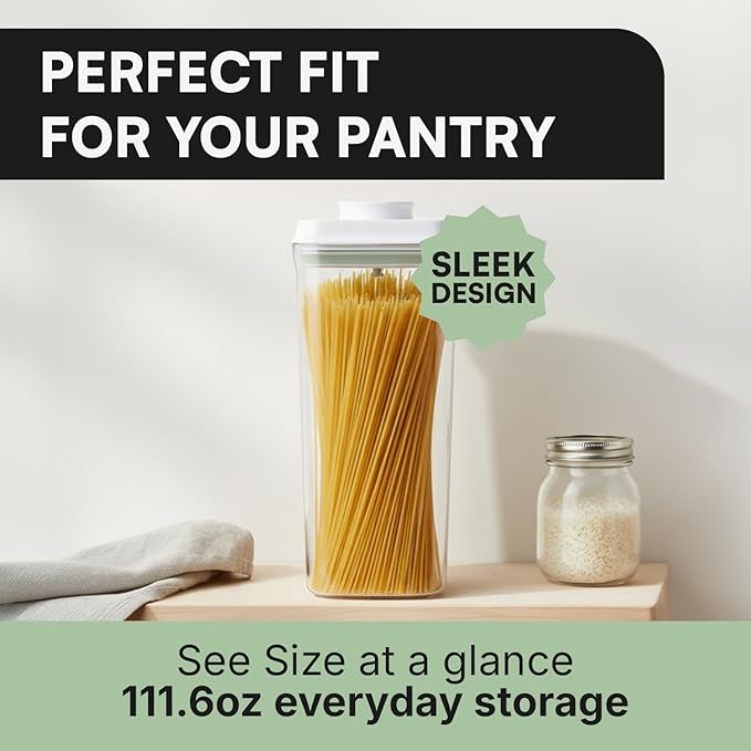 Bop Top | Airtight Meal Prep Containers with Lids | Food Storage Container Sets | Snack and Overnight Oats Fridge Organizer | Pantry and Kitchen Organization