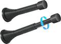 HOMOTEK 10 Pack Telescoping Spring Door Stoppers, Extended from 3-1/8 to 4-1/4 inches Wall Mount Extra Long Door Stops- Flexible Spring Doorstops Wall Protector (Black)