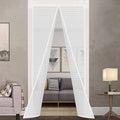 Insulated Curtain, Thermal Magnetic Self-Sealing EVA Screen Keep Cold Out - Auto Closer for Kitchen, Patio, Air Conditioner Room - Hands Free - Fits Doors up to 38" x 82" - White