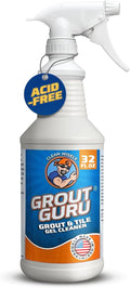 The Professional Grout Cleaner for Tile Floors, Acid-Free Floor Gel Cleaner Cleaning Solution for Tile, Marble, Porcelain & Stone, Deep-Clean Flooring Products Made in USA, Spray, 32 Oz