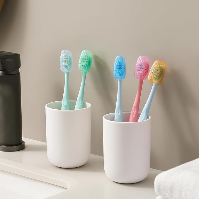 Muslish 20 Pack Toothbrush Covers, Portable Toothbrush Head Cover Caps, Toothbrush Case Protector for Home and Travel, Fits Most Manual and Electric Toothbrushes (Multicolor)