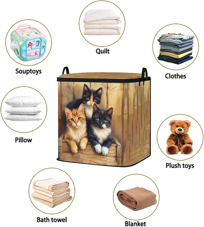 2pcs closet organizers and storage under bed,clothing blanket sweater sheet bedding comforter duvet quilt pillow toy storage bags with lids,dorm room essentials for containers 95L