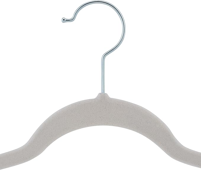 Laura Ashley 25 Pack Slim Velvet Hangers| Durable | Strong Plastic | Slim | Keeps Shape | Closet Organization | White | Holds 10lbs | Holds Shape