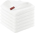Nialnant 100% Cotton Dish Rags,Waffle Weave Dish Towels for Kitchen,Housewarming Gifts New Home,Super Absorbent Kitchen Dish Cloths-12 in x 12 in,White