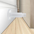 Door Stoppers - Heavy-Duty Adjustable Stoppers for Bottom, Top, and Wall of Door – Anti Break-in 304 Stainless Steel Door Stops with Rubber Buffers(White)