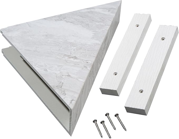 Palisade Vinyl Waterproof Corner Shower Shelf in Iced Pewter/Urban Fjord