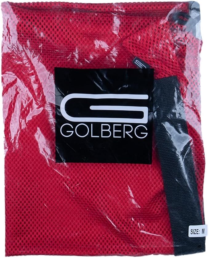 Golberg Mesh Bag - 18 x 24 Inches with Shoulder Strap – Use for Laundry, Beach Days, & Even Camping (Deep Red)