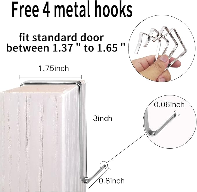 TidyMaster 2 Pack Extra Large Hanging Over Door Shoe Organizers,closet shoe organizer shoe rack organizer shoe storage,12+6 Crytal Pockets,8Hooks,black (59"x 21.6")