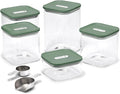 Caraway 13-Piece Glass Airtight Food Storage Containers with Lids – Non-Toxic, BPA-Free Kitchen Storage Containers – Stackable, Space-Saving Airtight Containers for Dry Goods and More - Sage