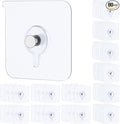 Uniclife 60 Pcs Self Adhesive Picture Hooks 33 Max lbs Load No Drill Screw Stickers Heavy Duty Picture Hangers Without Nails Wall Hooks for Hanging Waterproof Hangers Sticky Hook for Bathroom Kitchen