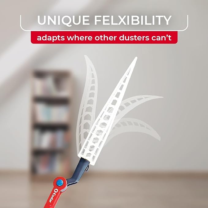 O-Cedar Flex & Catch Heavy Duty Dusting Kit with 15 Disposable Duster Refills | New & Improved Model | Extendable 3 Ft Handle with Stay-On Duster Hook | Traps 3X More Dust Than Feather Dusters