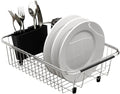 Adjustable Over Sink Dish Rack Stainless Steel Dish Drying Rack On Counter or in Sink, Rustproof