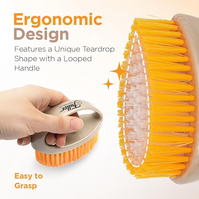 Fuller Brush Easy Hold Scrubby Brush – Ergonomic Non-Slip Grip Handle – Durable Stiff Bristles for Kitchen, Sink, Pots and Pans, Handheld Cleaning Brush (Pack of 2)