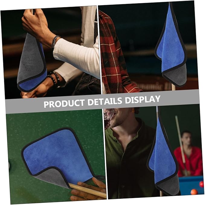 5pcs Pole Cloth Towel Professional Pools Cue Shaft Polisher Pool Stick Shaft Cleaner Billiard Pole Cleaner Accessories Cleaning Cloth Billiards Coral Fleece
