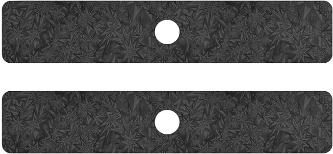 Kitchen Sink Splash Guard 2 PCS 30 Inch Sink Faucet Mat Splash Guard for Bathroom Countertop Water Absorbent Foldable Cuttable Soft Washable Black