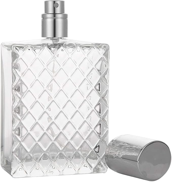 Enslz 100ml 3.4 oz Refillable Spray Perfume Bottles large cosmetic Fine Mist Atomizer Empty Portabe Clear Glass Essential Oil Container for Travel