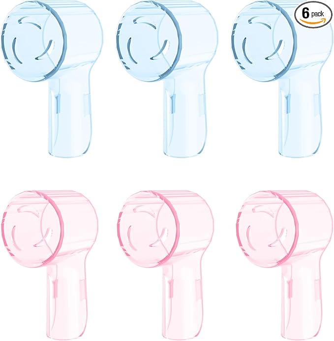 Toothbrush Covers Caps Compatible with Oral B Replacement Heads,Fits for iO Series Ultimate White,Ultimate Clean and Gentle Care Toothbrush Heads Protector,Travel Must Haves(6pcs)