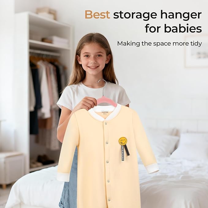 GoodtoU Kids Hangers Velvet 50 Pack 14" - Kids Felt Hangers Non Slip Toddler Hanger Childrens Hanger for Kid