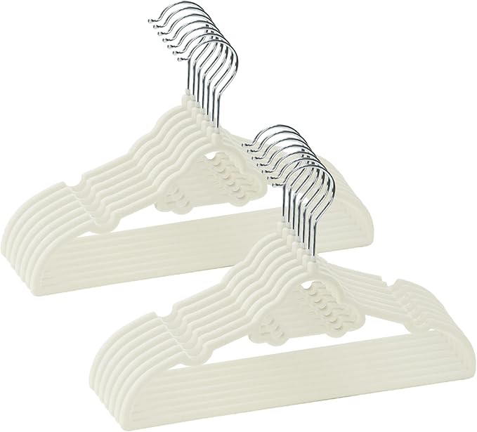 GoodtoU Baby Hangers, Kids Hangers 50 Pack Velvet Hangers for Toddler Infant Childrens Child Small Coats Pants Clothes - Closet Organizers & Storage 12.6 Inch