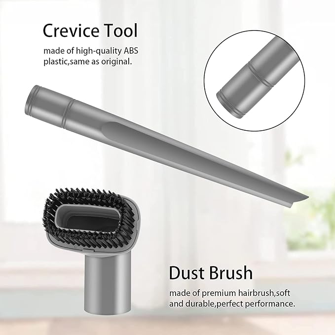 Crevice Tool and Dust Brush Upholstery Tool Compatible with Shark Navigator Lift-Away Vacuum Cleaner Models NV350, NV351, NV352, NV355, NV356E, NV357, NV360, NV370, UV440, Compare to Part No.112FFJ