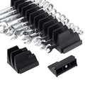 42-Tool Magnetic Wrench Organizer, Tool Box Organizer, Wrench Holder for Tool Drawer Storage - Wrench Rack with Metric & SAE Label. Gift for Father, Brother and Boyfriend (Black)