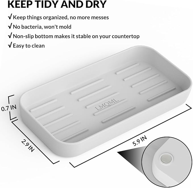 Soap Dispenser - 2 Pack, Antique Design Thick Glass Hand Soap Dispensers with Sturdy Tray; 304 Rust Proof Stainless Steel Silver Pump, 12Pcs Stickers, for Kitchen, Bathroom