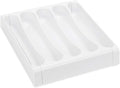 Camco Adjustable Cutlery Tray - Designed for RV and Compact Kitchen Drawers, Adjusts Between 9" and 13" for an Easy Custom Fit -White (43503)