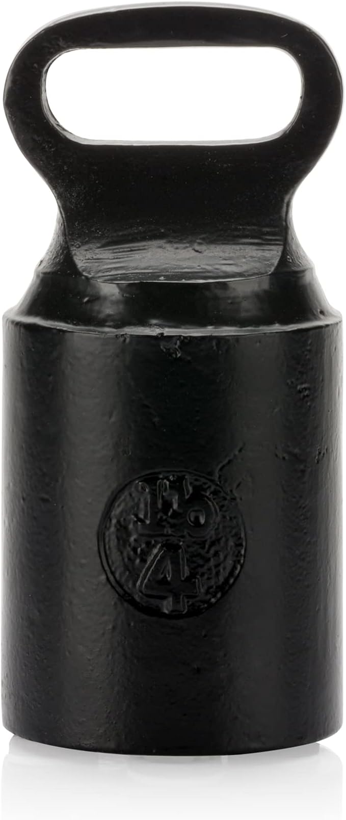 CRAFTSMAN ROAD Cast Iron Door Stop – Decorative, Weighted Heavy Door Weight – 4lb Antique Free Standing – 6” x 3” Non Slip Cast Iron Door Stopper with Handle (Black)