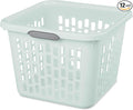 Sterilite Laundry Basket, Plastic Clothes Hamper, Large Square Bin with Comfort Grip Handles and Reinforced Rim, 1.5 Bushel Capacity, White, 24 Pack
