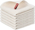 Nialnant 6 Pack 100% Cotton Waffle Weave Kitchen Towels,Soft and Absorbent Kitchen Dish Rags, Dish Cloths for Washing Dishes 12x12 Inches, Beige