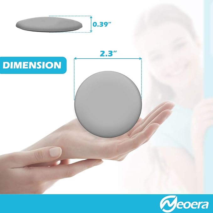 Neoera Door Stopper Wall Protector (5Pack) 2.3" Rubber Door Handle Bumper, Wall Protectors with Premium Self Adhesive Sticker for Protecting Walls (Gray)