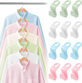 100 PCS Space Saving Hanger - Clothes Hanger Connector Hooks, Stacking Space Saver, Plastic Closet Organizers and Storage Extender for Heavy Duty Hangers Connection (100, Multicolor)