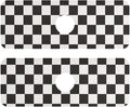 Checkered Black Kitchen Sink Splash Guard Sink Faucet Mat Faucet Handle Drip Catcher Drain Mats for Kitchen Bathroom Countertop Absorbent Dish Drying Pad 2Pack 14.7x5.4IN
