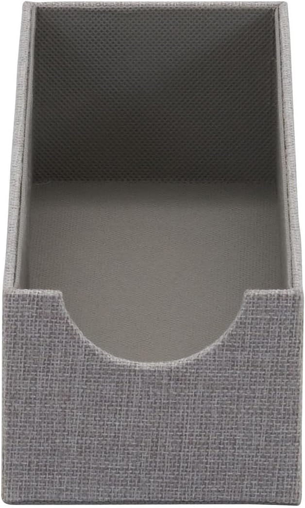 Household Essentials Grey 725-1 Deep Drawer Organizer Box for Storage | 12 in x 4 in x 3.13, Silver