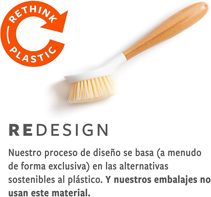 Full Circle Be Tenacious Bamboo Dish Brush Set – Durable Scrub Brushes for Dishes, Pots, Pans, and Cast Iron, Includes Be Good & Tenacious C, Sustainable 2-Pack