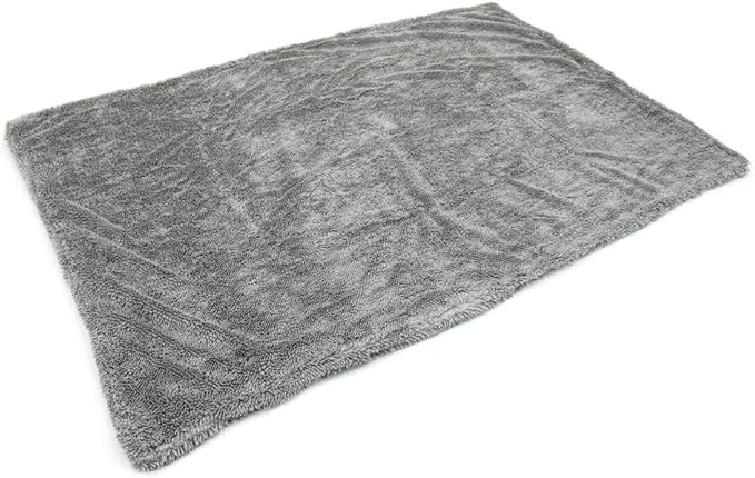 [Dreadnought] Microfiber Car-Drying Towel, Superior Absorbency for Drying Cars, Trucks, and SUVs, Double-Twist Pile, One-Pass Vehicle-Drying Towel (20"x30", Gray) 1-Pack