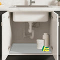 Lanstics 36" x 24" Under Sink Mat for Kitchen Under Sink Organizer Waterproof Raised Edge Silicone Mat Sink Protector Silicone Organizers Tray for Kitchen Bathroom